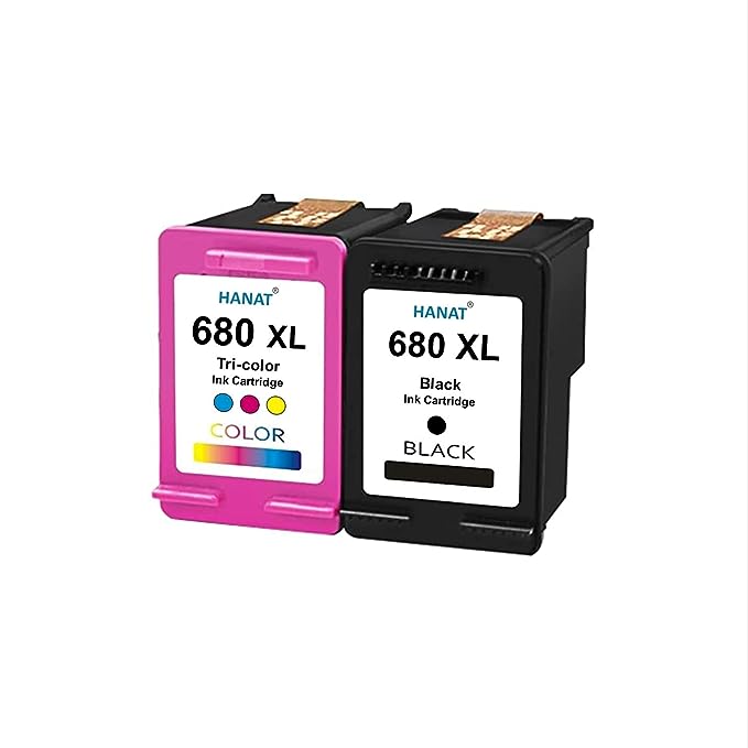 Hanat 680 XL Black & Tricolor Ink Cartridge