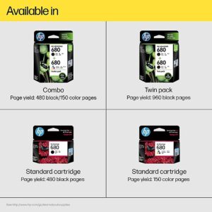 HP 680 Ink Cartridges Combo Pack