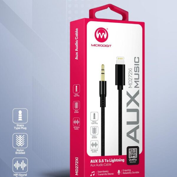 Auxiliary Audio Cable 3.5 to Lightning